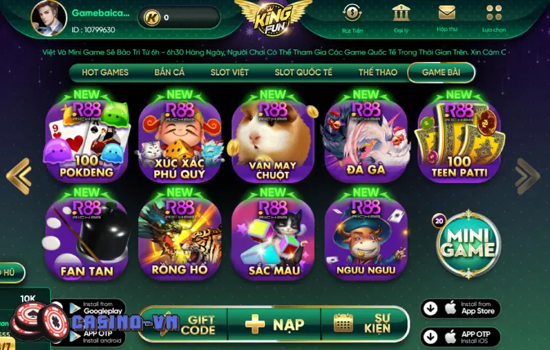Casino game KINGFUN
