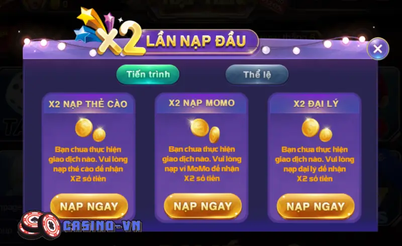 Vấn đề nạp tiền VUA CLUB