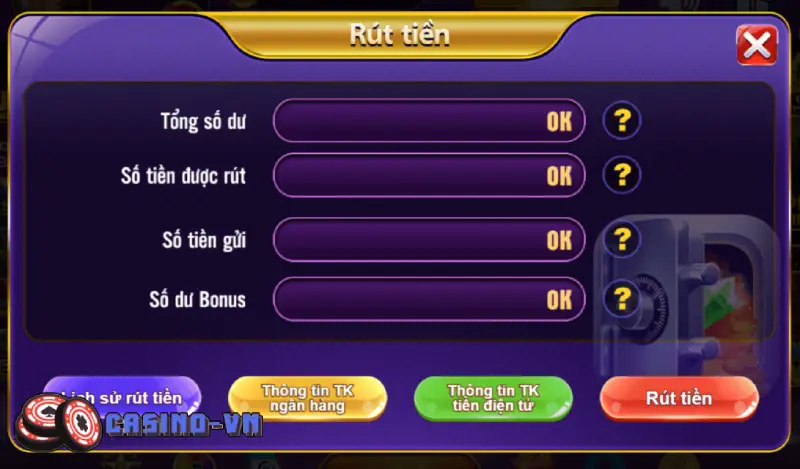 Vấn đề rút tiền 68 GAME BÀI